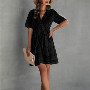 BTFBM Women Fashion Faux Wrap Dress